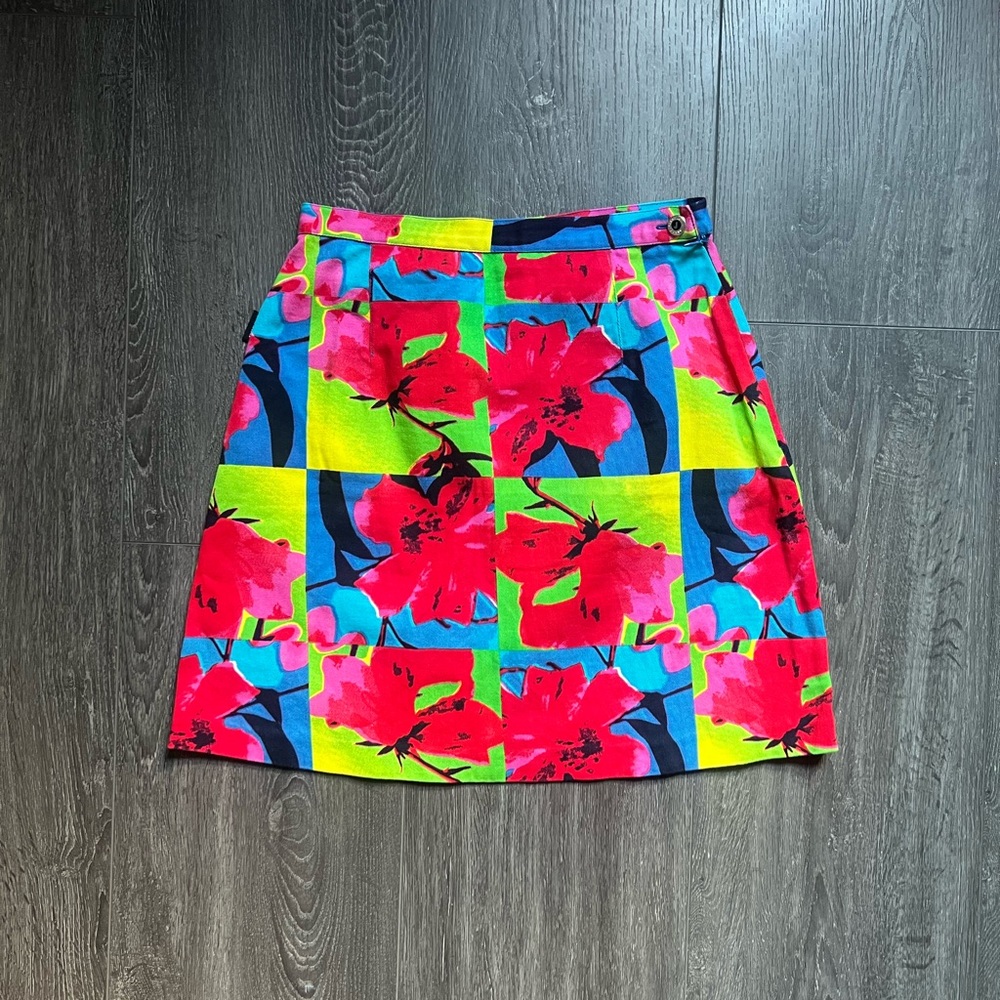 Gianfranco Ferre printed multicolored cotton skirt